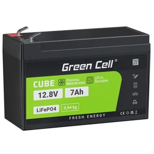 Green cell Akumulator litowo-żelazowo-fosforanowy LiFePO4 Green Cell 12V 12.8V 7Ah do paneli solarnych, kamperów oraz łodzi CAV09 - Akumulatory ogólnego zastosowania - miniaturka - grafika 1