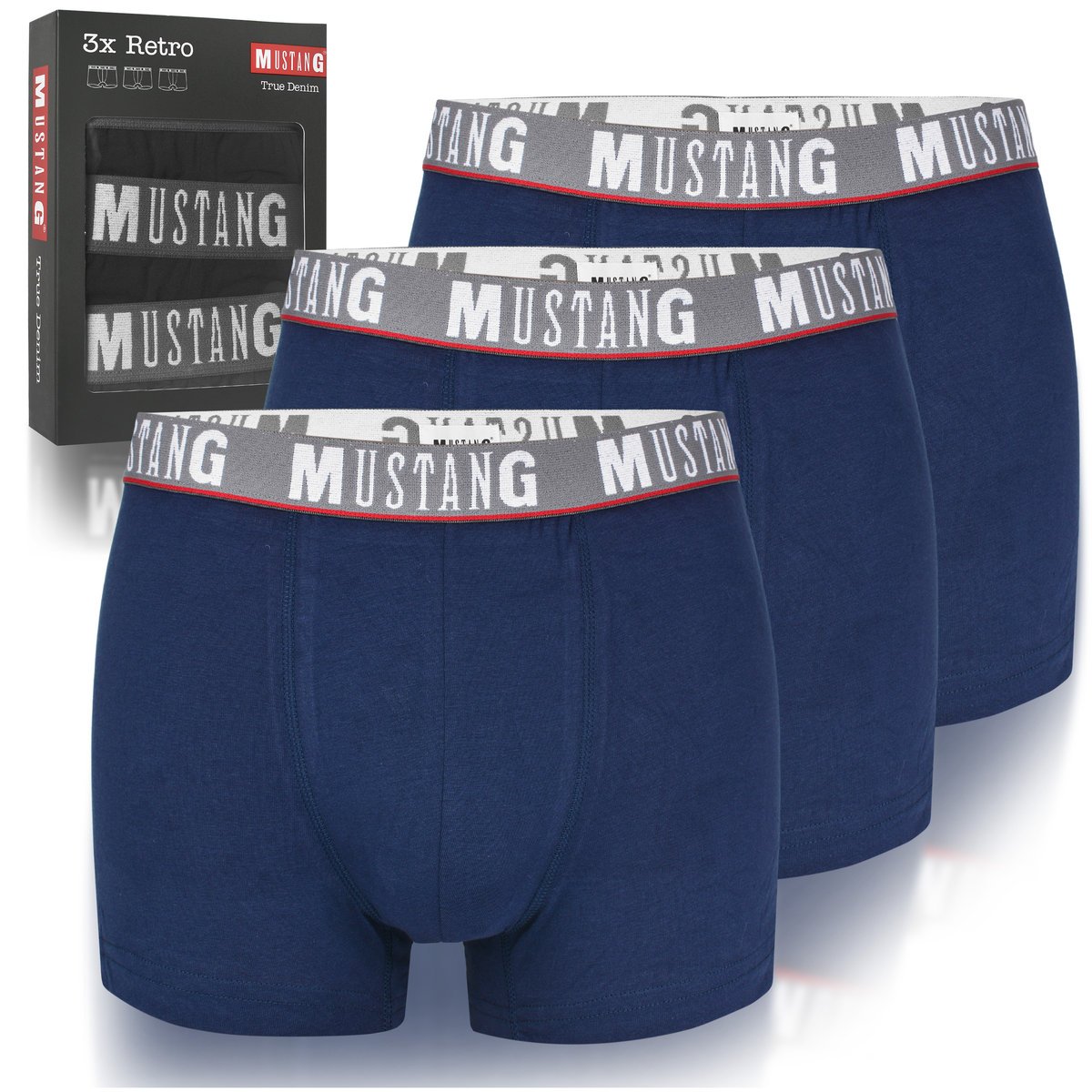 Mustang Bokserki Męskie Bawełniane 3 sztuki 4200 Rozmiar L