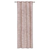 Zasłony - Zasłona Shine beżowa 140 x 260 cm na przelotkach - miniaturka - grafika 1