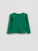 Bluzki dla niemowląt - Reserved - Bluzka z falbanami - zielony - miniaturka - grafika 1