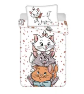 Pościel dla dzieci - Biała bawełniana pościel dziecięca do łóżeczka 100x135 cm Marie Cat "Friends" – Jerry Fabrics - miniaturka - grafika 1