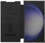 Etui i futerały do telefonów - Nillkin Etui z klapką i ochroną aparatu Qin Prop do Galaxy S24 Ultra, czarne - miniaturka - grafika 1