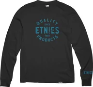 Koszulki męskie - t-shirt męski ETNIES QUALITY ETNIES LS TEE Black - miniaturka - grafika 1