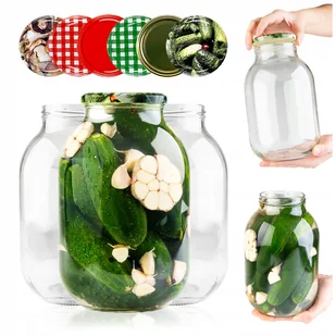 8x SŁOIKI NA PRZETWORY OGÓRKI MIÓD SŁÓJ SZKLANY 2L NA NALEWKI SOKI ZAKRĘTKI - Pojemniki kuchenne 8x SŁOIKI NA PRZETWORY OGÓRKI MIÓD SŁÓJ SZKLANY 2L NA NALEWKI SOKI ZAKRĘTKI - Pojemniki kuchenne - miniaturka - grafika 1