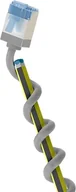 Kable miedziane - goobay 74307 CAT 6A kabel krosowy slim m/ultraelastyczny RJ45 CAT 6A kabel sieciowy U/FTP CU/cienki kabel Ethernet z krótkimi wtyczkami / 10 Gbit/s LSZH, ochrona przed zagięciem/szary 1 m - miniaturka - grafika 1