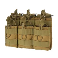 Odzież taktyczna i umundurowanie - Condor - Ładownica MOLLE na magazynki AR15 dwuwarstwowa - Triple Stacker M4 Mag Pouch - Potrójna - Coyote Brown - MA44-498 - miniaturka - grafika 1