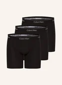 Majtki damskie - Calvin Klein Bokserki Icon Cotton Stretch, 3 Szt. schwarz - miniaturka - grafika 1