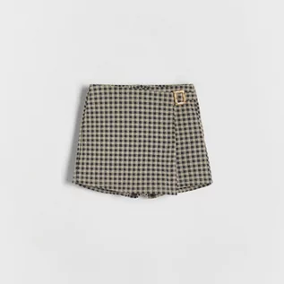 Spodnie i spodenki dla dziewczynek - Reserved - Szorty imitujące spódnicę - Wielobarwny - grafika 1