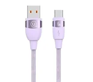 Kable USB - USAMS SJ631USB03 USB do USB-C 1,2m Fioletowy - miniaturka - grafika 1