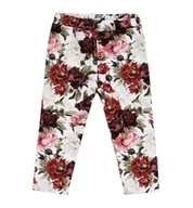 Legginsy - Legginsy niemowlęce Czerwone Kwiaty - 62 - miniaturka - grafika 1