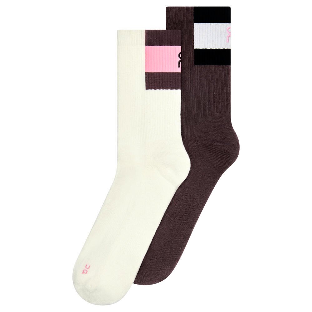 Skarpetki On Courtside Sock High 2-pack Ivory/Mulberry EUR 43-46