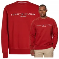Bluzy męskie - Męska Bluza Bawełniana bez kaptura Tommy Hilfiger Premium Est 1985 r.M - miniaturka - grafika 1