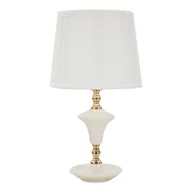 Noże stołowe - Biała lampa stołowa z tekstylnym kloszem (wysokość 45 cm) Caserta – Mauro Ferretti - miniaturka - grafika 1