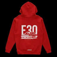 Odzież do sportów motorowych - Bluza z kapturem BMW E30 Classic czerwona-XL - miniaturka - grafika 1
