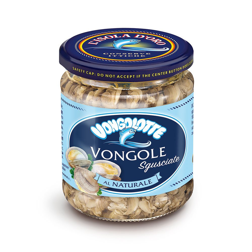 Muszle Vongole wyłuskane we własnym soku, 190 g / L'Isola d'oro