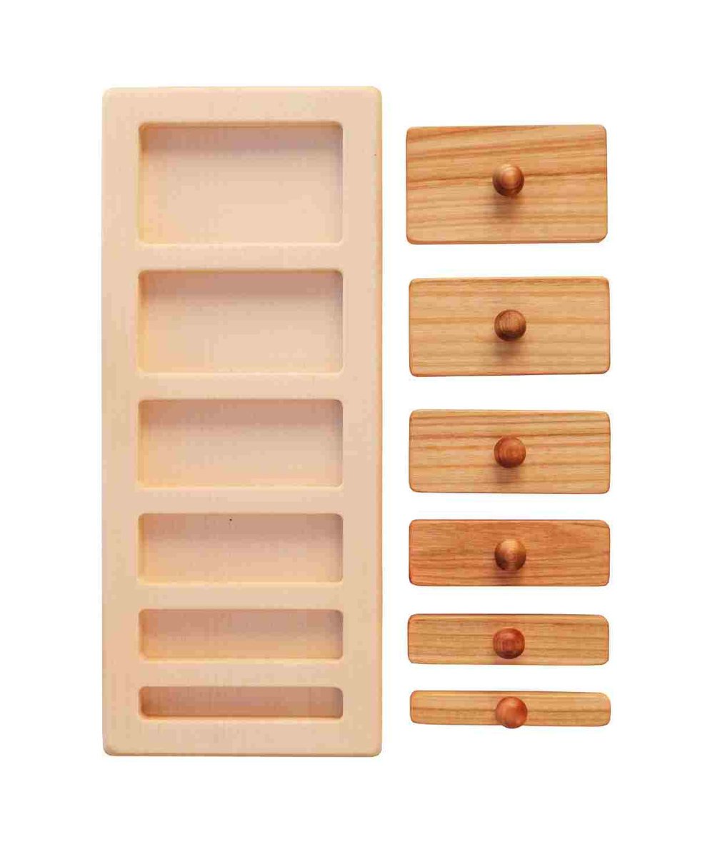 WOODEN STORY Drewniana Układanka Puzzle Klocki Szerokie i Wąskie