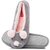 Kapcie damskie - Śmieszne obuwie domowe kapcie baletki w formie zwierzaka MYSZKA roz. 40/41 - miniaturka - grafika 1