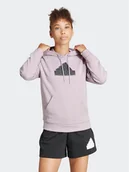 Bluzy damskie - adidas Bluza Future Icons Badge of Sport IS3641 Fioletowy Regular Fit - miniaturka - grafika 1