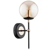 Lampy ścienne - Alfa Itoris kinkiet 1-punktowy czarny/złoty 28360 - miniaturka - grafika 1