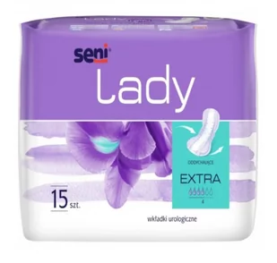 TZMO Wkładki urologiczne dla kobiet Seni Lady Extra x 15 szt - Pieluchy dla dorosłych - miniaturka - grafika 1