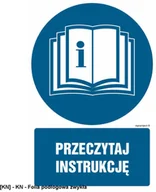 Tablice BHP - SIGNPROJECT GL031 - Przeczytaj instrukcję 700x1050 - miniaturka - grafika 1
