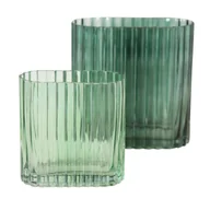 Wazony i flakony - Szklany wazon Tulipa, zielone szkło, 2 sztuki - miniaturka - grafika 1