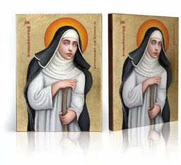 Ikona Święta Małgorzata z Citta di Castello, patronka pro-life - Ikony i obrazy sakralne - miniaturka - grafika 1