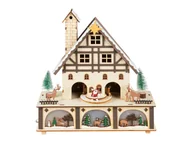 Dekoracje domu - LIVARNO home Drewniana wioska zimowa z oświetleniem LED (Dom z gwiazdą na górze) - miniaturka - grafika 1