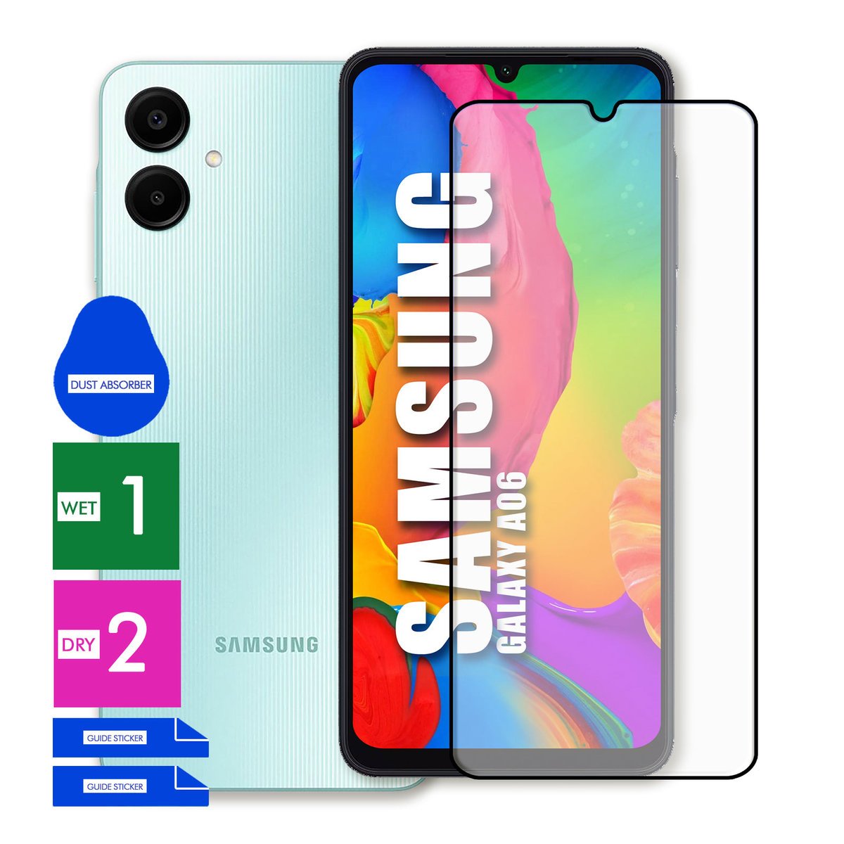 SZKŁO OCHRONNE DO SAMSUNG GALAXY A06 HARTOWANE 9H PEŁNE CAŁY EKRAN 5D