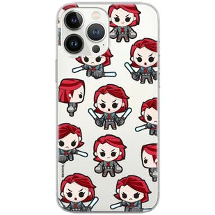 Etui Marvel dedykowane do Xiaomi MI 11 LITE 4G / MI 11 LITE 5G / 11 LITE 5G NE, wzór: Czarna Wdowa 013 Etui częściowo przeźroczyste, oryginalne i of.. - Etui i futerały do telefonów - miniaturka - grafika 1