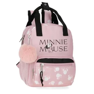 Joumma Disney Minnie Heads Plecak szkolny Różowy 23x28x10 cms 6,44L Poliester, Różowy kolor, Talla única, plecak szkolny - Plecaki szkolne i tornistry - miniaturka - grafika 1