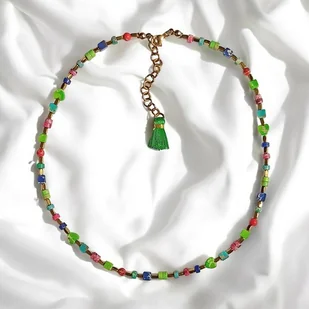 Choker wakacyjny : jaspis cesarski : multicolor II - Naszyjniki - miniaturka - grafika 1