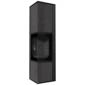 Piece wolnostojące - Piec stalowy TORA/L 8 kW fi 150 NATURALI PIETRA DI SAVOIA czarne wyłożenie - miniaturka - grafika 1