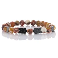 Bransolety męskie - Bransoletka z kamieni naturalnych koraliki EM 306 - EM Men's Accessories - miniaturka - grafika 1