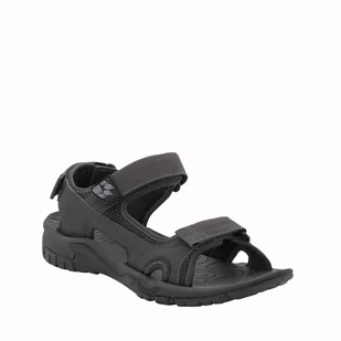 Sandały męskie Jack Wolfskin LAKEWOOD CRUISE SANDAL M phantom - 12 - Sandały męskie - miniaturka - grafika 1