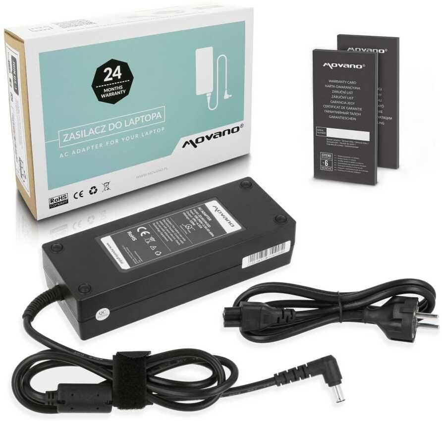 Zasilacz do laptopa Movano Zasilacz Movano 19v 6.32a 6.0x3.7 pin 120W do Asus