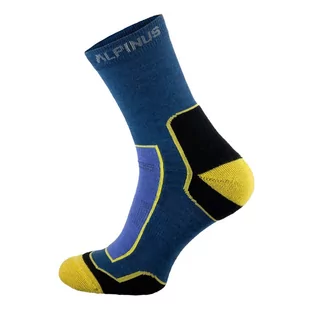 Skarpety trekkingowe merino coolmax Alpinus Sveg niebiesko-żółty - Odzież trekkingowa damska - miniaturka - grafika 1