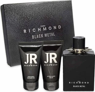 John Richmond Set John Richmond: Black Metal, Natural, Cleansing, Shower Gel, 50 ml + Black Metal, Body Lotion, 50 ml + Black Metal, Eau De Parfum, For Men, 100 ml For Men - Balsamy i kremy do ciała - miniaturka - grafika 1
