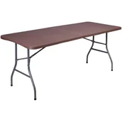 Wyposażenie lokali gastronomicznych - EHOKERY Stół cateringowy Rattan Prostokątny Brązowy - miniaturka - grafika 1