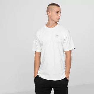 Koszulki sportowe męskie - Męski t-shirt basic VANS Left Chest Logo - biały - grafika 1