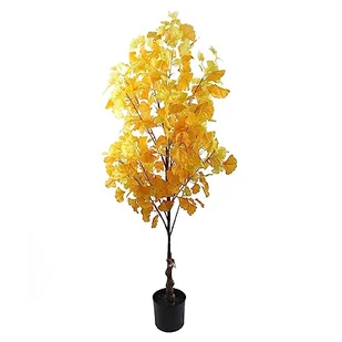 Leaf Design UK sztuczne tropikalne rośliny i drzewa, 150 cm żółty miłorząb - Sztuczne drzewka - miniaturka - grafika 1