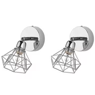 Lampy sufitowe - Zestaw 2 lamp spot metalowych srebrne ERMA! - miniaturka - grafika 1