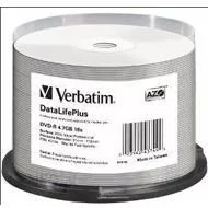Nośniki danych - Verbatim DVD-R 4.7 GB x16 50szt Do nadruku wide - miniaturka - grafika 1