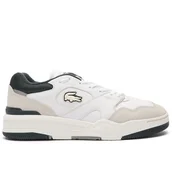 Buty sportowe męskie - Buty Lacoste Lineshot Mesh Collar Leather Trainers 746SMA0088-1R5- białe - miniaturka - grafika 1