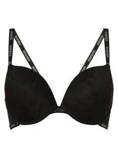 GUESS Damski biustonosz push-up Kobiety czarny jednolity, 034C - Biustonosze - miniaturka - grafika 1