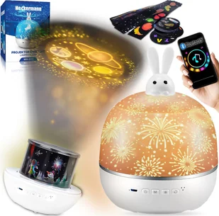 Heckermann Projektor gwiazd LED Heckermann WH-E02 Królik - Projektory dla dzieci - miniaturka - grafika 1