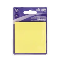 Gadżety  do biura - Karteczki samoprzylepne przezroczyste Strigo 75x75 50 kartek jasnożółte - miniaturka - grafika 1