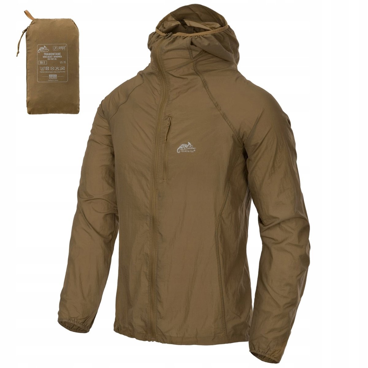 Kurtka Helikon-Tex Wiatrówka TRAMONTANE - WindPack Nylon - Coyote