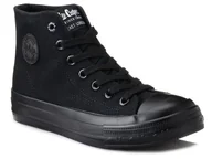 Trampki damskie - Trampki damskie wysokie klasyczne tekstylne czarne Lee Cooper 0905L -40 - miniaturka - grafika 1