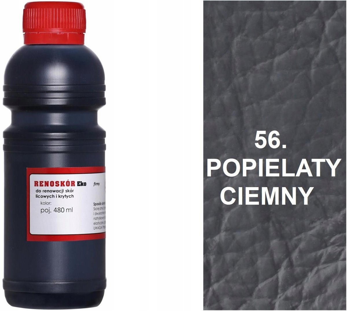 G12-85 POPIELATY CIEMNY 56 RENOSKÓR FARBA DO SKÓRY RENOWATOR KOLORU LAKIER